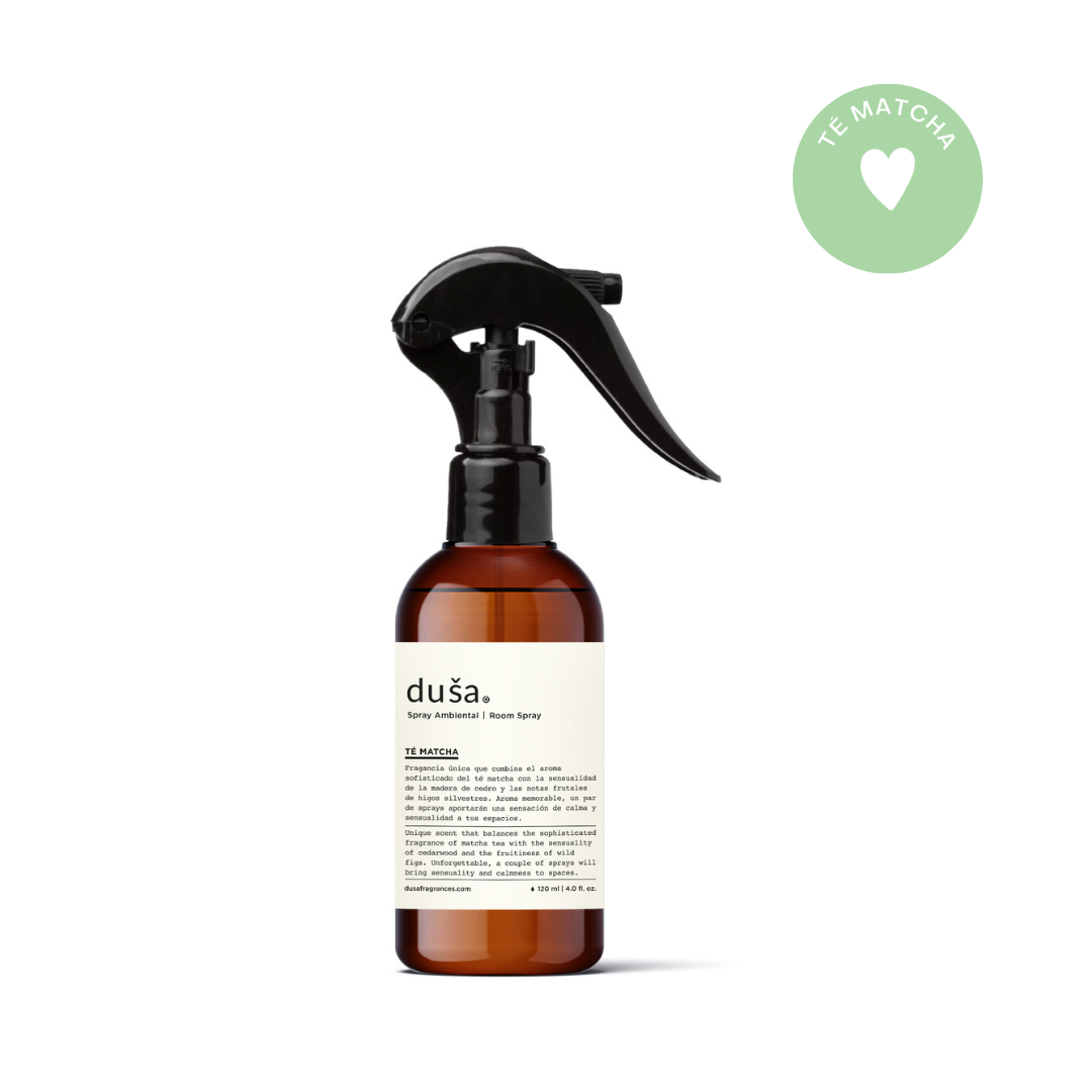 Té Matcha - Aromatizante en Spray |  Para Telas y Ropa de Cama | Eliminador de olores en Spray - 120 ml