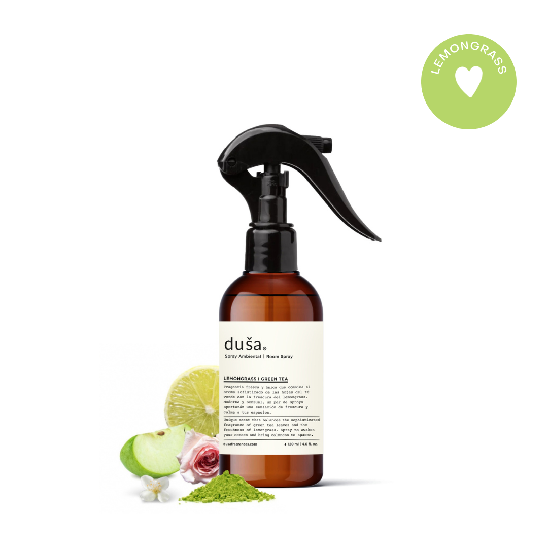 Lemongrass - Aromatizante en Spray |  Para Telas y Ropa de Cama | Eliminador de olores en Spray - 120 ml
