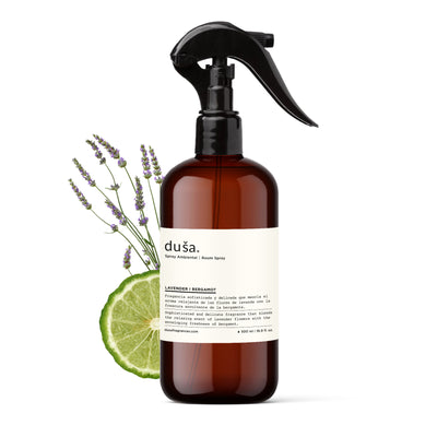 Lavender I Bergamot   - Aromatizante en Spray |  Para Telas y Ropa de Cama | Eliminador de olores en Spray - 500 ml