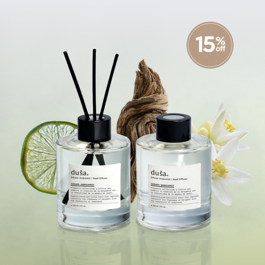 Set 2 Difusores de Varillas - Cedro I Bergamota